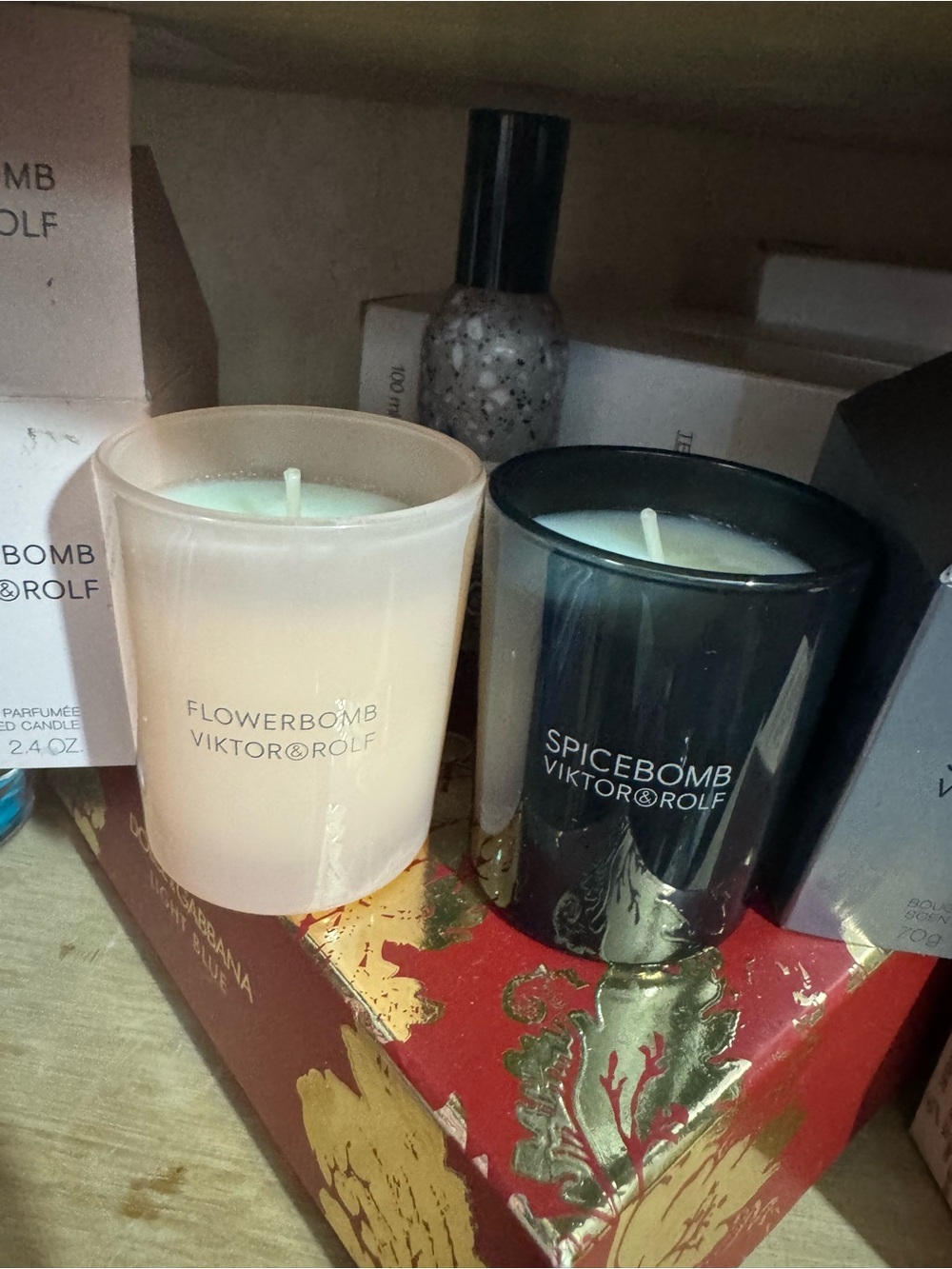 Viktor & Rolf Flowerbomb & Spicebomb (black) Candle Duo